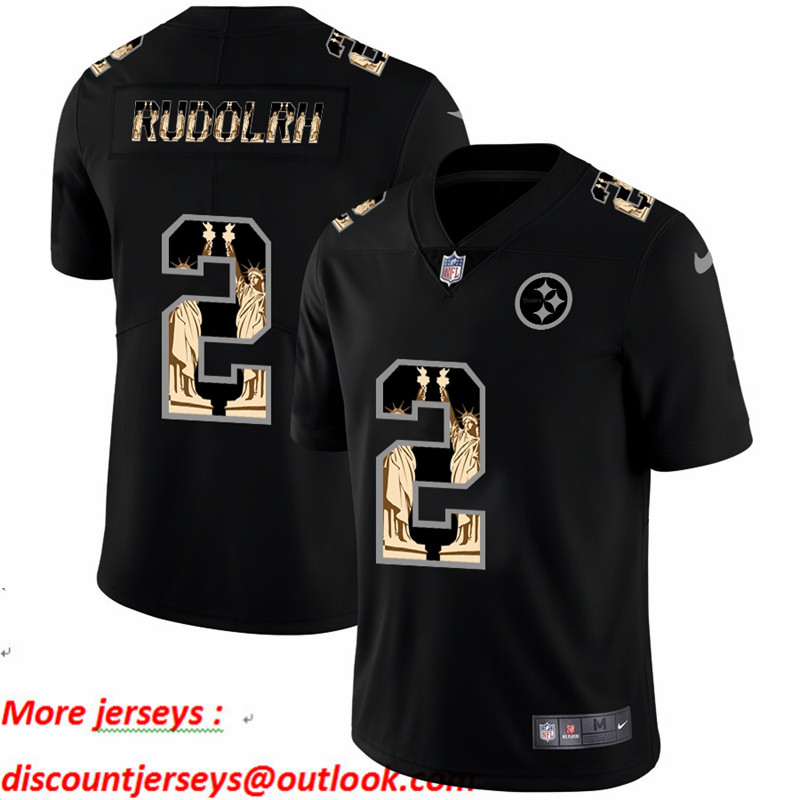 Nike Steelers 2 Mason Rudolph Black Statue Of Liberty Limited Jersey Nike Steelers 2 Mason Rudolph Black Statue Of Liberty Limited Jersey