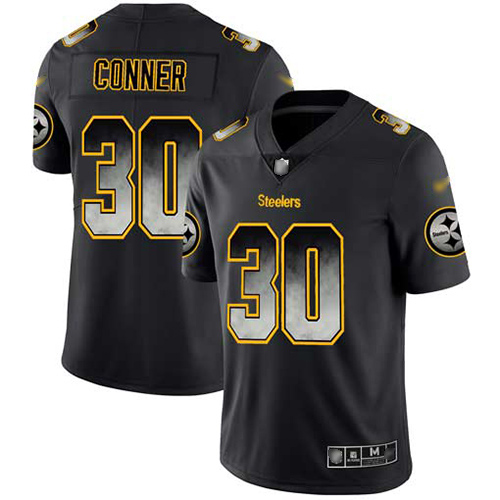 Steelers #30 James Conner Black Men's Stitched Football Vapor Untouchable Limited Smoke Fashion Jersey Steelers #30 James Conner Black Men's Stitched Football Vapor Untouchable Limited Smoke Fashion Jersey