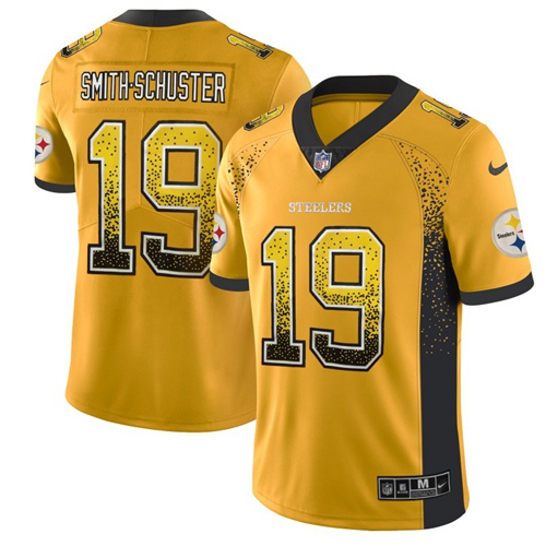 Nike Steelers #19 JuJu Smith-Schuster Gold Men's Stitched NFL Limited Rush Drift Fashion Jersey Nike Steelers #19 JuJu Smith-Schuster Gold Men's Stitched NFL Limited Rush Drift Fashion Jersey