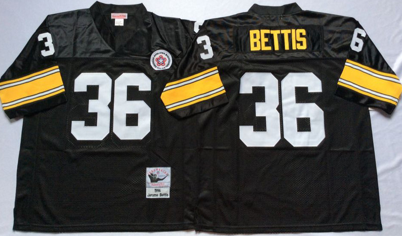 Mitchell And Ness Steelers #36 Jerome Bettis Black Throwback Stitched NFL Jersey Mitchell And Ness Steelers #36 Jerome Bettis Black Throwback Stitched NFL Jersey
