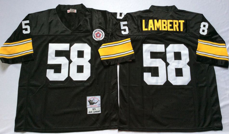 Mitchell And Ness Steelers #58 Jack Lambert Black Throwback Stitched NFL Jersey Mitchell And Ness Steelers #58 Jack Lambert Black Throwback Stitched NFL Jersey