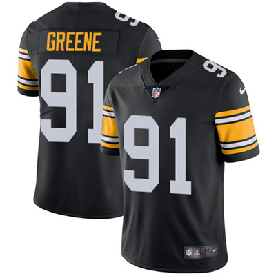 Nike Steelers #91 Kevin Greene Black Alternate Men's Stitched NFL Vapor Untouchable Limited Jersey Nike Steelers #91 Kevin Greene Black Alternate Men's Stitched NFL Vapor Untouchable Limited Jersey