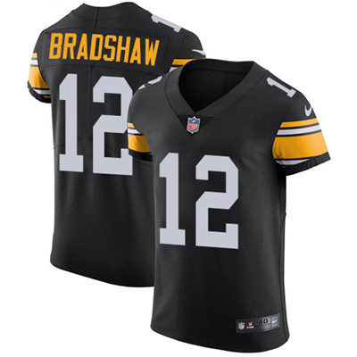 Nike Steelers #12 Terry Bradshaw Black Alternate Men's Stitched NFL Vapor Untouchable Elite Jersey Nike Steelers #12 Terry Bradshaw Black Alternate Men's Stitched NFL Vapor Untouchable Elite Jersey
