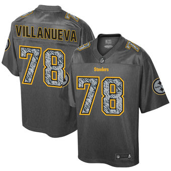 Pittsburgh Steelers #78 Alejandro Villanueva Men's Print NFL Pro Line Gray Fashion Static Jersey Pittsburgh Steelers #78 Alejandro Villanueva Men's Print NFL Pro Line Gray Fashion Static Jersey
