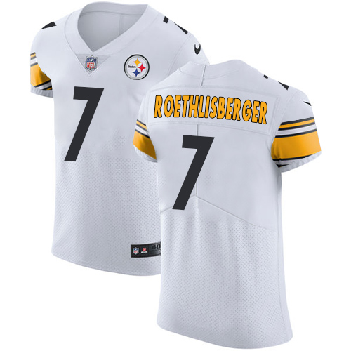 Nike Steelers #7 Ben Roethlisberger White Men's Stitched NFL Vapor Untouchable Elite Jersey Nike Steelers #7 Ben Roethlisberger White Men's Stitched NFL Vapor Untouchable Elite Jersey