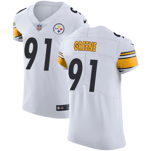 Nike Steelers #91 Kevin Greene White Men's Stitched NFL Vapor Untouchable Elite Jersey Nike Steelers #91 Kevin Greene White Men's Stitched NFL Vapor Untouchable Elite Jersey