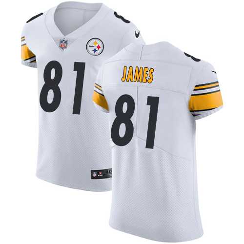 Nike Steelers #81 Jesse James White Men's Stitched NFL Vapor Untouchable Elite Jersey Nike Steelers #81 Jesse James White Men's Stitched NFL Vapor Untouchable Elite Jersey