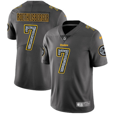 Nike Steelers #7 Ben Roethlisberger Gray Static Men's NFL Vapor Untouchable Game Jersey Nike Steelers #7 Ben Roethlisberger Gray Static Men's NFL Vapor Untouchable Game Jersey