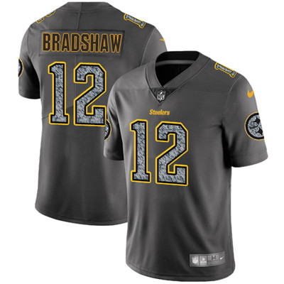 Nike Steelers #12 Terry Bradshaw Gray Static Men's NFL Vapor Untouchable Game Jersey Nike Steelers #12 Terry Bradshaw Gray Static Men's NFL Vapor Untouchable Game Jersey