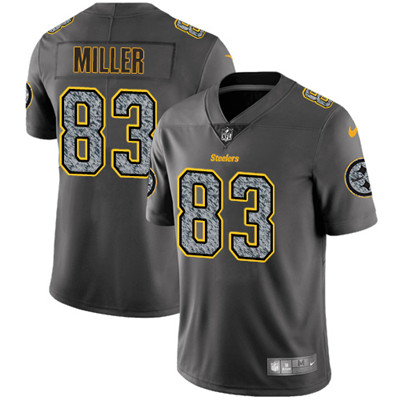 Nike Steelers #83 Heath Miller Gray Static Men's NFL Vapor Untouchable Game Jersey