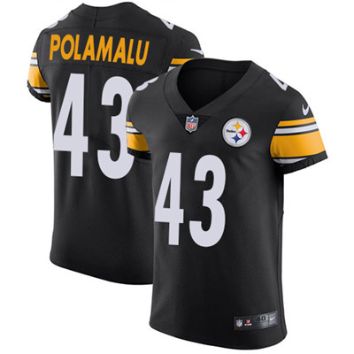 Nike Steelers #43 Troy Polamalu Black Team Color Men's Stitched NFL Vapor Untouchable Elite Jersey Nike Steelers #43 Troy Polamalu Black Team Color Men's Stitched NFL Vapor Untouchable Elite Jersey
