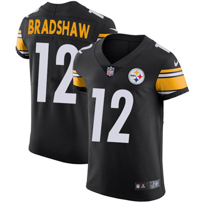 Nike Steelers #12 Terry Bradshaw Black Team Color Men's Stitched NFL Vapor Untouchable Elite Jersey Nike Steelers #12 Terry Bradshaw Black Team Color Men's Stitched NFL Vapor Untouchable Elite Jersey