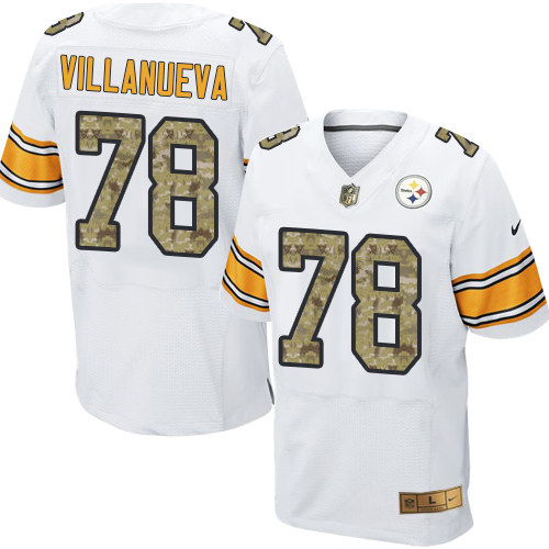 Nike Steelers #78 Alejandro Villanueva White Camo Men's Stitched NFL Elite Jersey Nike Steelers #78 Alejandro Villanueva White Camo Men's Stitched NFL Elite Jersey