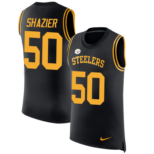 Nike Steelers #50 Ryan Shazier Black Team Color Men's Stitched NFL Limited Rush Tank Top Jersey Nike Steelers #50 Ryan Shazier Black Team Color Men's Stitched NFL Limited Rush Tank Top Jersey