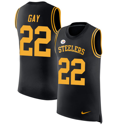 Nike Steelers #22 William Gay Black Team Color Men's Stitched NFL Limited Rush Tank Top Jersey Nike Steelers #22 William Gay Black Team Color Men's Stitched NFL Limited Rush Tank Top Jersey