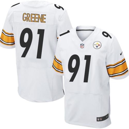 Nike Steelers #91 Kevin Greene White Men's Stitched NFL Elite Jersey Nike Steelers #91 Kevin Greene White Men's Stitched NFL Elite Jersey