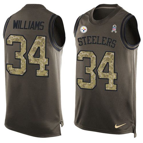 Nike Steelers #34 DeAngelo Williams Green Men's Stitched NFL Limited Salute To Service Tank Top Jersey Nike Steelers #34 DeAngelo Williams Green Men's Stitched NFL Limited Salute To Service Tank Top Jersey