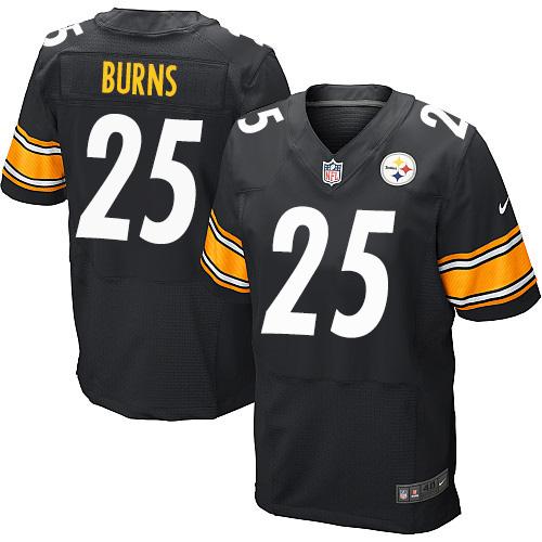 Nike Steelers #25 Artie Burns Black Team Color Men's Stitched NFL Elite Jersey Nike Steelers #25 Artie Burns Black Team Color Men's Stitched NFL Elite Jersey