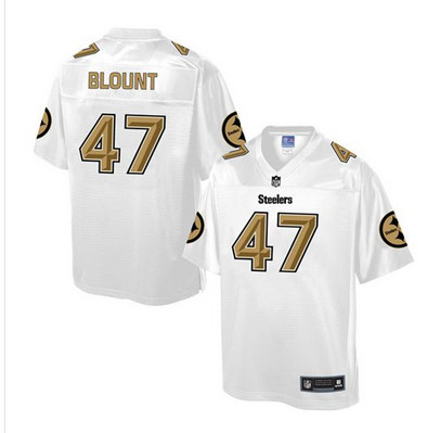 Nike Steelers #47 Mel Blount White Men's NFL Pro Line Fashion Game Jersey Nike Steelers #47 Mel Blount White Men's NFL Pro Line Fashion Game Jersey