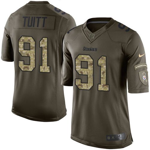 Nike Steelers #91 Stephon Tuitt Green Men's Stitched NFL Limited Salute to Service Jersey Nike Steelers #91 Stephon Tuitt Green Men's Stitched NFL Limited Salute to Service Jersey