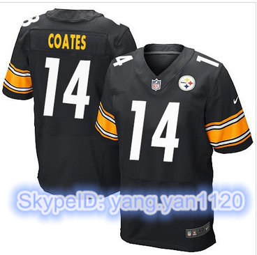 Nike Pittsburgh Steelers #14 Sammie Coates Black Team Color Men's Stitched NFL Elite Jersey Nike Pittsburgh Steelers #14 Sammie Coates Black Team Color Men's Stitched NFL Elite Jersey