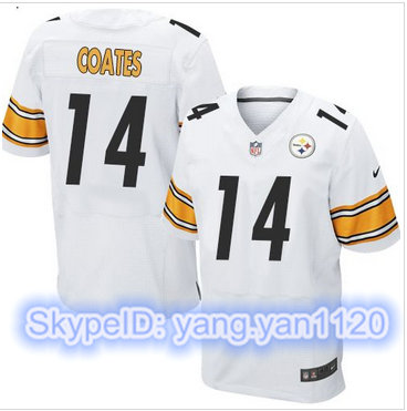 Nike Pittsburgh Steelers #14 Sammie Coates White Men's Stitched NFL Elite Jersey Nike Pittsburgh Steelers #14 Sammie Coates White Men's Stitched NFL Elite Jersey