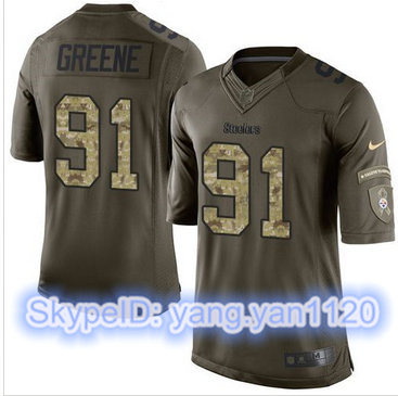 Nike Pittsburgh Steelers #91 Kevin Greene Green Men's Stitched NFL Limited Salute to Service Jersey Nike Pittsburgh Steelers #91 Kevin Greene Green Men's Stitched NFL Limited Salute to Service Jersey
