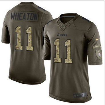 Nike Pittsburgh Steelers #11 Markus Wheaton Green Men's Stitched NFL Limited Salute to Service Jersey Nike Pittsburgh Steelers #11 Markus Wheaton Green Men's Stitched NFL Limited Salute to Service Jersey