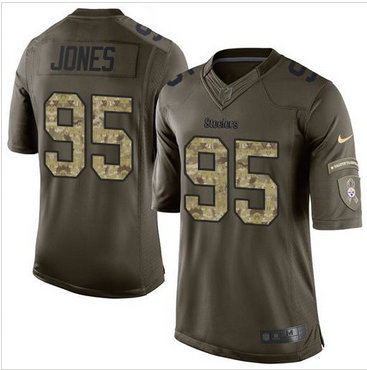 Nike Pittsburgh Steelers #95 Jarvis Jones Green Men's Stitched NFL Limited Salute to Service Jersey Nike Pittsburgh Steelers #95 Jarvis Jones Green Men's Stitched NFL Limited Salute to Service Jersey
