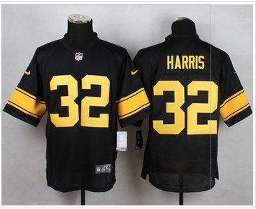 Nike Pittsburgh Steelers #32 Franco Harris Black(Gold No.) Men's Stitched NFL Elite Jersey Nike Pittsburgh Steelers #32 Franco Harris Black(Gold No.) Men's Stitched NFL Elite Jersey
