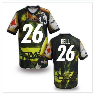 Pittsburgh Steelers #26 BELL Men's Stitched NFL Elite Fanatical Version Jersey (6)