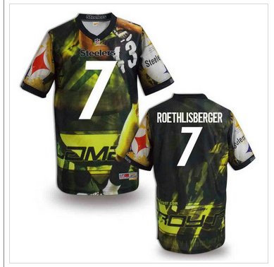 Pittsburgh Steelers #7 ROETHLISBERGER Men's Stitched NFL Elite Fanatical Version Jersey (6)