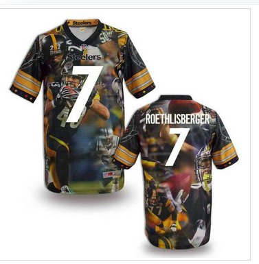 Pittsburgh Steelers #7 ROETHLISBERGER Men's Stitched NFL Elite Fanatical Version Jersey (5)