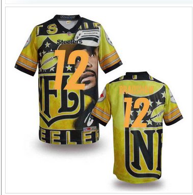 Pittsburgh Steelers #12 BRADSHAW Men's Stitched NFL Elite Fanatical Version Jersey (3)