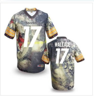 Pittsburgh Steelers #17 WALLACE Men's Stitched NFL Elite Fanatical Version Jersey (9)