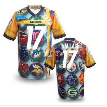 Pittsburgh Steelers #17 WALLACE Men's Stitched NFL Elite Fanatical Version Jersey (8)