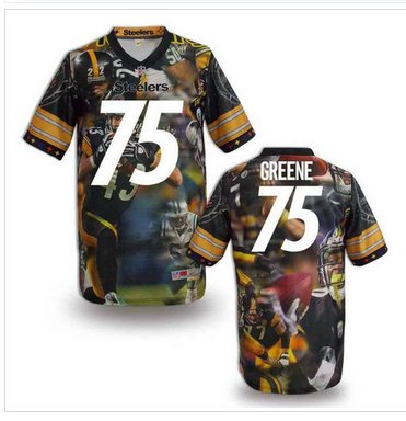 Pittsburgh Steelers #75 GREENE Men's Stitched NFL Elite Fanatical Version Jersey (5)