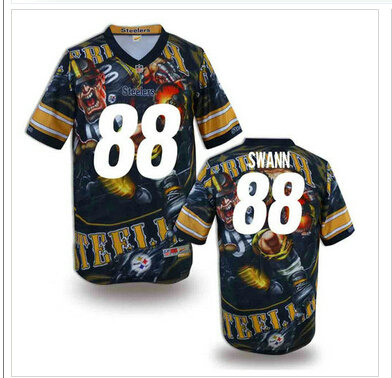 Pittsburgh Steelers #88 SWANN Men's Stitched NFL Elite Fanatical Version Jersey (1)