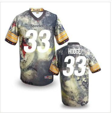 Pittsburgh Steelers #33 HODGE Men's Stitched NFL Elite Fanatical Version Jersey (9)