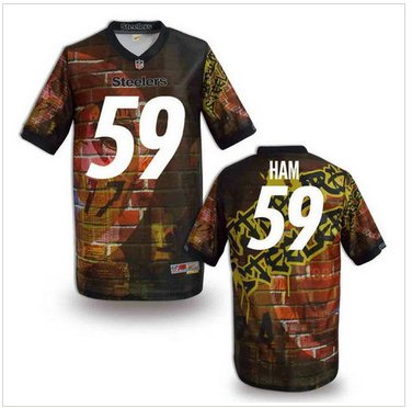 Pittsburgh Steelers #59 HAM Men's Stitched NFL Elite Fanatical Version Jersey (4)