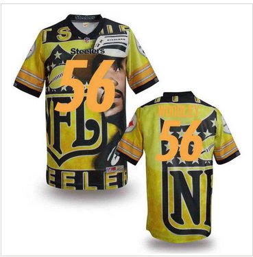 Pittsburgh Steelers #56 WOODLEY Men's Stitched NFL Elite Fanatical Version Jersey (3)