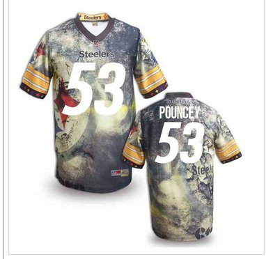 Pittsburgh Steelers #53 POUNCEY Men's Stitched NFL Elite Fanatical Version Jersey (9)