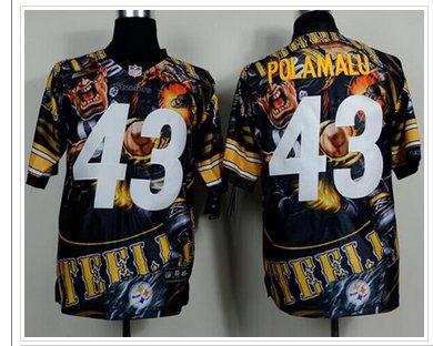 NEW Pittsburgh Steelers #43 Troy Polamalu Team Color NFL Elite Fanatical Version Jersey