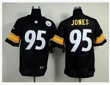 New Pittsburgh Steelers #95 Jarvis Jones Black Team Color NFL Elite Jersey