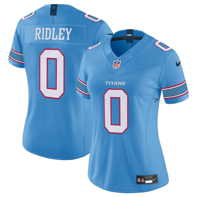 Women's Tennessee Titans #0 Calvin Ridley Light Blue 2026 F.U.S.E. Vapor Limited Stitched Football Jersey(Run Small) Women's Tennessee Titans #0 Calvin Ridley Light Blue 2026 F.U.S.E. Vapor Limited Stitched Football Jersey(Run Small)