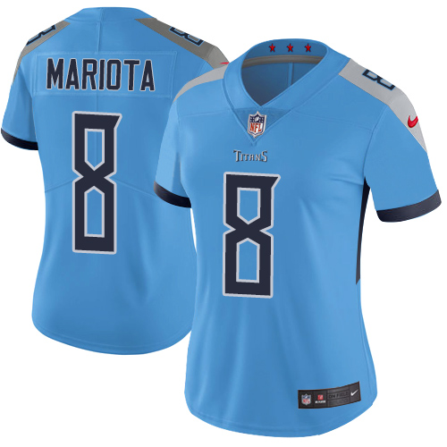 Nike Titans #8 Marcus Mariota Light Blue Team Color Women's Stitched NFL Vapor Untouchable Limited Jersey Nike Titans #8 Marcus Mariota Light Blue Team Color Women's Stitched NFL Vapor Untouchable Limited Jersey