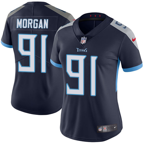 Nike Titans #91 Derrick Morgan Navy Blue Alternate Women's Stitched NFL Vapor Untouchable Limited Jersey Nike Titans #91 Derrick Morgan Navy Blue Alternate Women's Stitched NFL Vapor Untouchable Limited Jersey