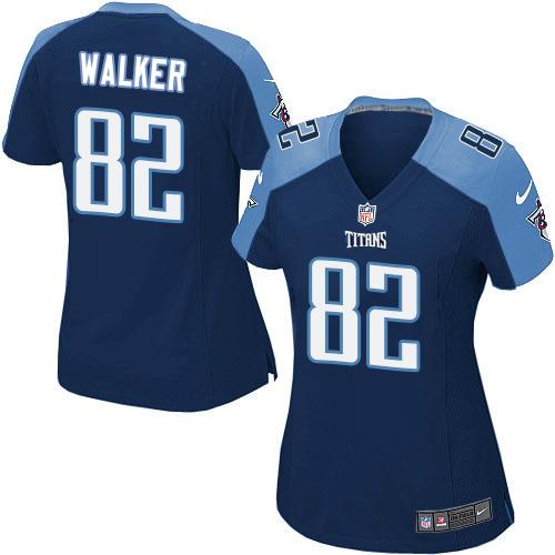 Nike Titans #82 Delanie Walker Navy Blue Alternate Women's Stitched NFL Elite Jersey Nike Titans #82 Delanie Walker Navy Blue Alternate Women's Stitched NFL Elite Jersey