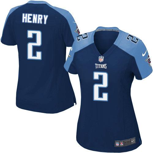 Women's Nike Titans #2 Derrick Henry Navy Blue Alternate Stitched NFL Elite Jersey Women's Nike Titans #2 Derrick Henry Navy Blue Alternate Stitched NFL Elite Jersey