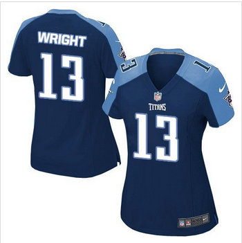 Women NEW Titans #13 Kendall Wright Navy Blue Alternate Stitched NFL Elite Jersey Women NEW Titans #13 Kendall Wright Navy Blue Alternate Stitched NFL Elite Jersey